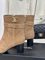 Chanel Brown Suede Boot 8cm - 5