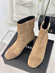 Chanel Brown Suede Boot 8cm - 3