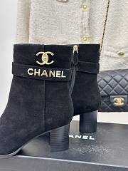 Chanel Black Suede Boot 8cm - 5