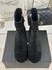 Chanel Black Suede Boot 8cm - 4