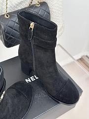 Chanel Black Suede Boot 8cm - 2