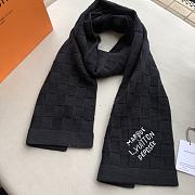 Louis Vuitton LV Black Damier Scarf 25x180cm - 1