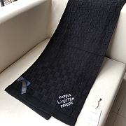 Louis Vuitton LV Black Damier Scarf 25x180cm - 4