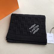 Louis Vuitton LV Black Damier Scarf 25x180cm - 3