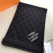 Louis Vuitton LV Black Damier Scarf 25x180cm - 2