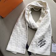 Louis Vuitton LV White Damier Scarf 25x180cm - 1