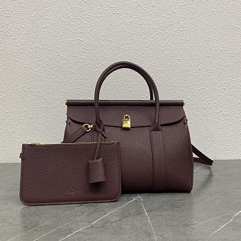 Loro Piana Loom Bag L25 Red Wine 25x17x12cm