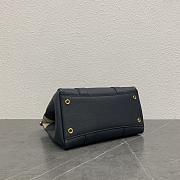 Loro Piana Loom Bag L25 Black Calfskin 25x17x12cm - 5