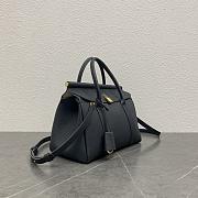 Loro Piana Loom Bag L25 Black Calfskin 25x17x12cm - 3