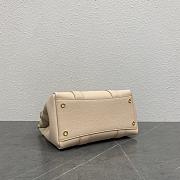 Loro Piana Loom Bag L25 Beige Calfskin 25x17x12cm - 6