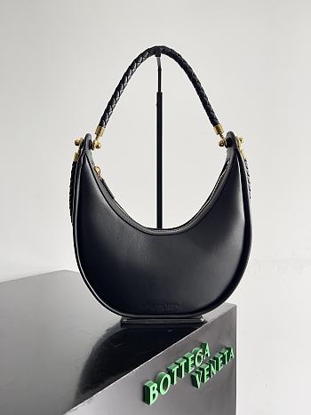 Bottega Veneta Hula Hoop Black Bag 28x27x6cm