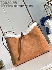 Louis Vuitton CarryAll PM Suede Brown Bag 29x24x12cm - 4