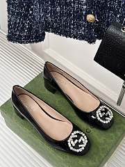 Gucci Ballerina Black Patent Flat - 1