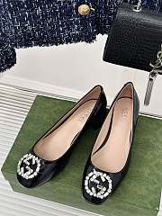 Gucci Ballerina Black Patent Flat - 4