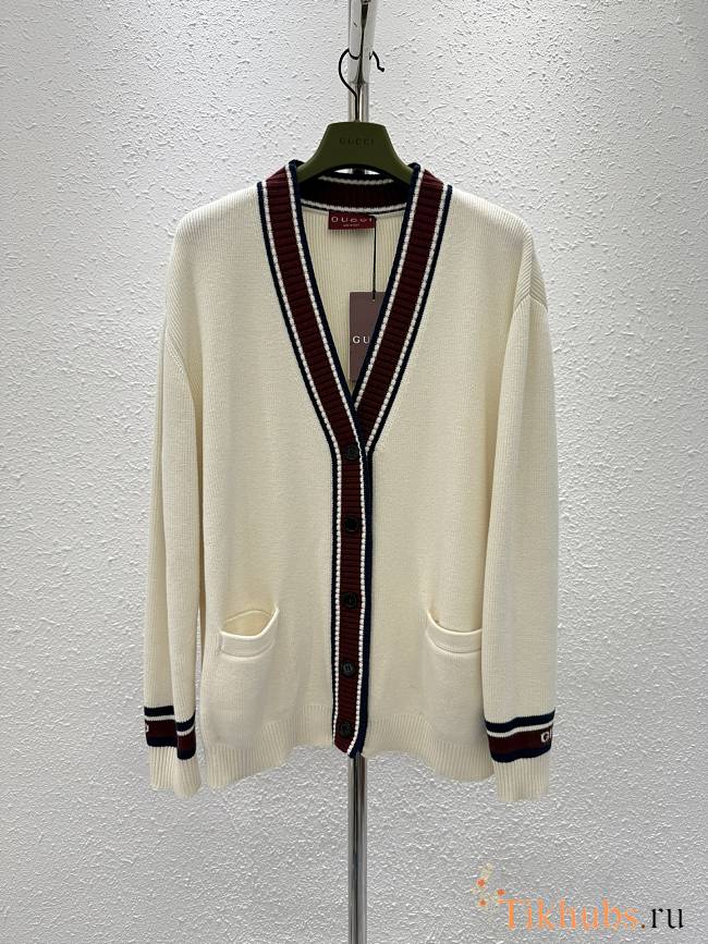 Gucci Intarsia Wool Cardigan - 1