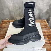 Alexander McQueen Graffiti Knit Tread Slick Boot - 1