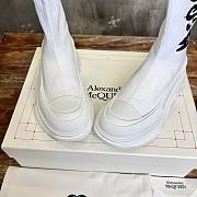 Alexander McQueen Graffiti Knit Tread Slick White Boot - 2