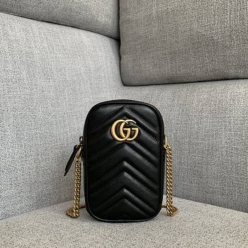 Gucci GG Marmont Mini Bag Black 17x11x5cm