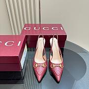 Gucci Women's Horsebit Pump Red 8.5cm - 2