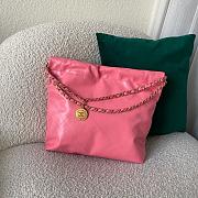 Chanel 22 Handbag Pink Lambskin Gold 37x31x7cm - 5