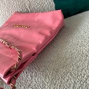 Chanel 22 Handbag Pink Lambskin Gold 37x31x7cm - 3