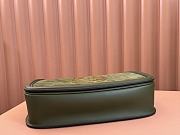 Gucci Blondie Medium Top Handle Bag Suede Dark Green 32x17x10cm - 6