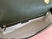 Gucci Blondie Medium Top Handle Bag Suede Dark Green 32x17x10cm - 3