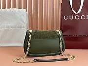 Gucci Blondie small shoulder bag Suede Dark Green 26x16x8cm - 4