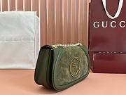 Gucci Blondie small shoulder bag Suede Dark Green 26x16x8cm - 5