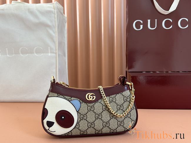 Gucci GG Mini Bag With Panda Detail 19x10x3.5cm - 1