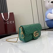 Gucci GG Marmont Matelasse Super Mini Bag Green 16.5x10x5cm - 6