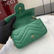 Gucci GG Marmont Matelasse Super Mini Bag Green 16.5x10x5cm - 5