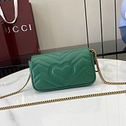 Gucci GG Marmont Matelasse Super Mini Bag Green 16.5x10x5cm - 4