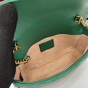 Gucci GG Marmont Matelasse Super Mini Bag Green 16.5x10x5cm - 2