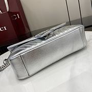 Gucci GG Marmont Small Silver Shoulder Bag 26x15x7cm - 4