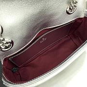 Gucci Mini Marmont Silver Shoulder Bag 23x14x6cm - 4