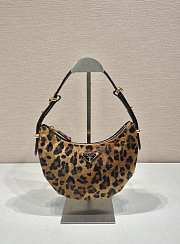 Prada Arqué Printed Leather Shoulder Bag 22.5x18.5x6cm - 1