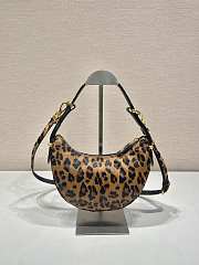 Prada Arqué Printed Leather Shoulder Bag 22.5x18.5x6cm - 3