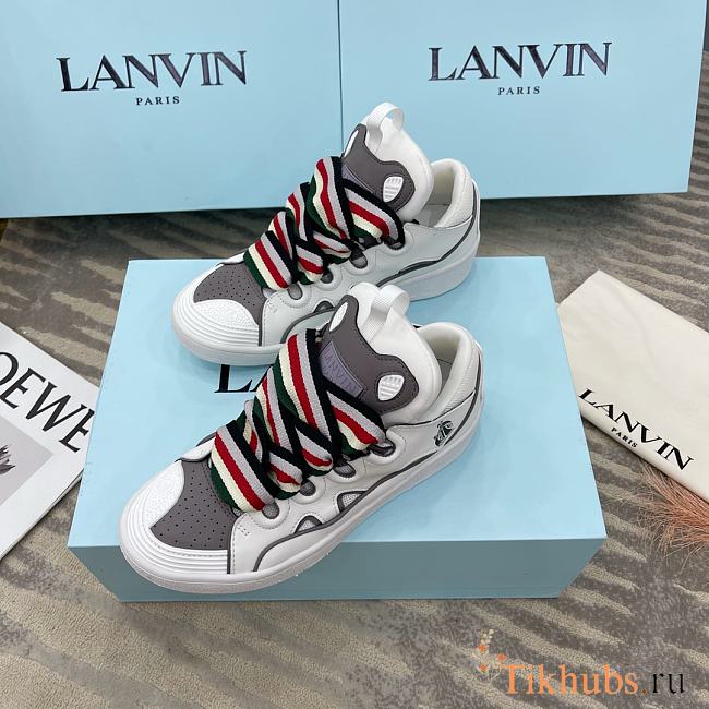 Lanvin Curb Casual Sneakers White Grey - 1