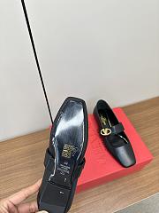 Valentino Garavani VLogo Locker Black Leather Mary Jane Flat - 5