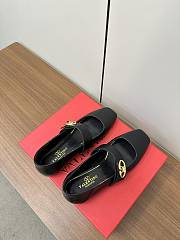 Valentino Garavani VLogo Locker Black Leather Mary Jane Flat - 4