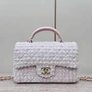 Chanel Flap Top Handle Bag Tweed 20cm - 1