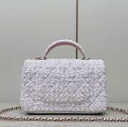 Chanel Flap Top Handle Bag Tweed 20cm - 5