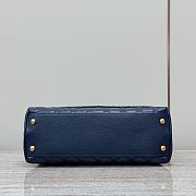 Chanel Coco Top Handle Bag Navy Blue Caviar Gold 29x18x12cm - 6