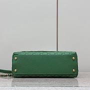 Chanel Coco Top Handle Bag Green Caviar Gold 29x18x12cm - 5