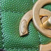 Chanel Coco Top Handle Bag Green Caviar Gold 29x18x12cm - 2