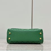 Chanel Coco Top Handle Bag Green Caviar Gold 24x14x10cm - 5