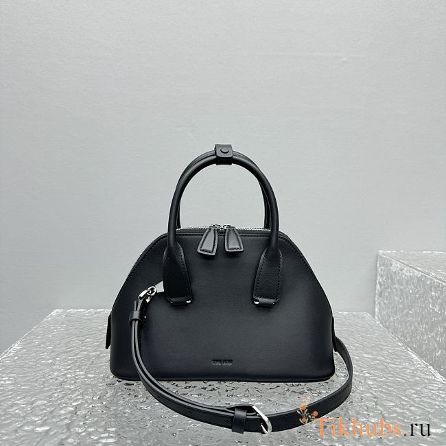 The Row Mini Devon Bag Black Leather 24x12x16cm - 1