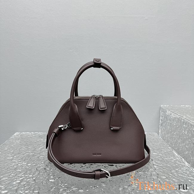 The Row Mini Devon Bag Dark Brown Leather 24x12x16cm - 1