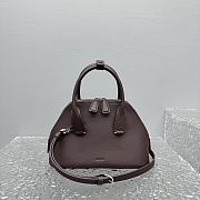 The Row Mini Devon Bag Dark Brown Leather 24x12x16cm - 1